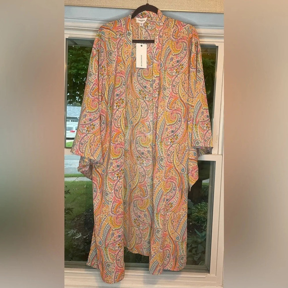 NWT Anniewear Los Angeles Paisley Bohemian Kimono!! - Picture 3 of 8